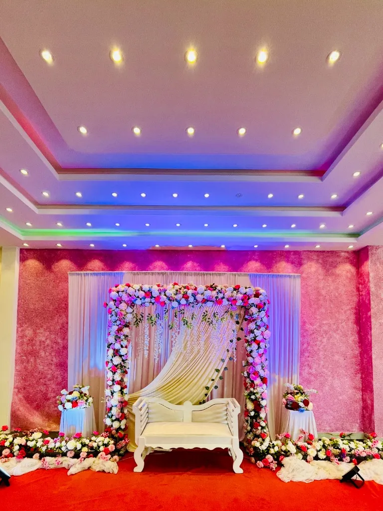 Banquet Hall wedding stage decoration